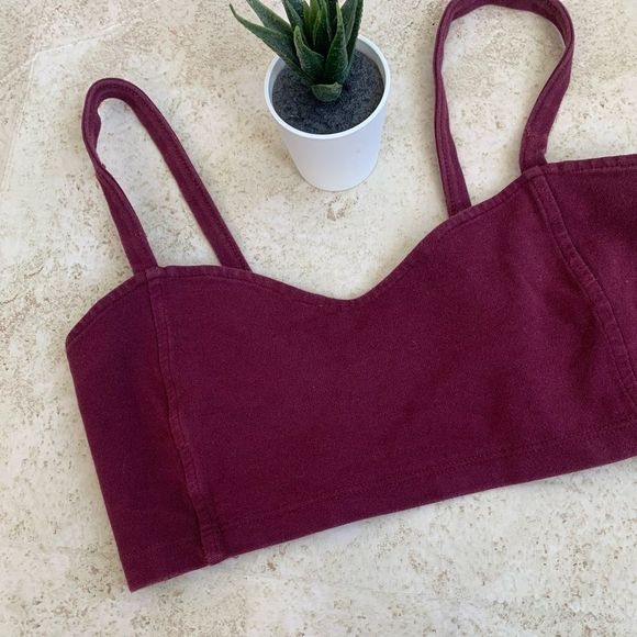 Brandy
Melville | Maroon Open Back Crop Top - Picture 2 of 4